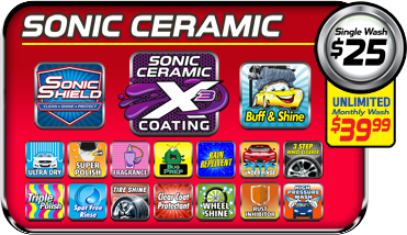 Sonic Ceramic, Sonic Suds, full service car wash, car wash service, express car wash, Greenville, South Carolina